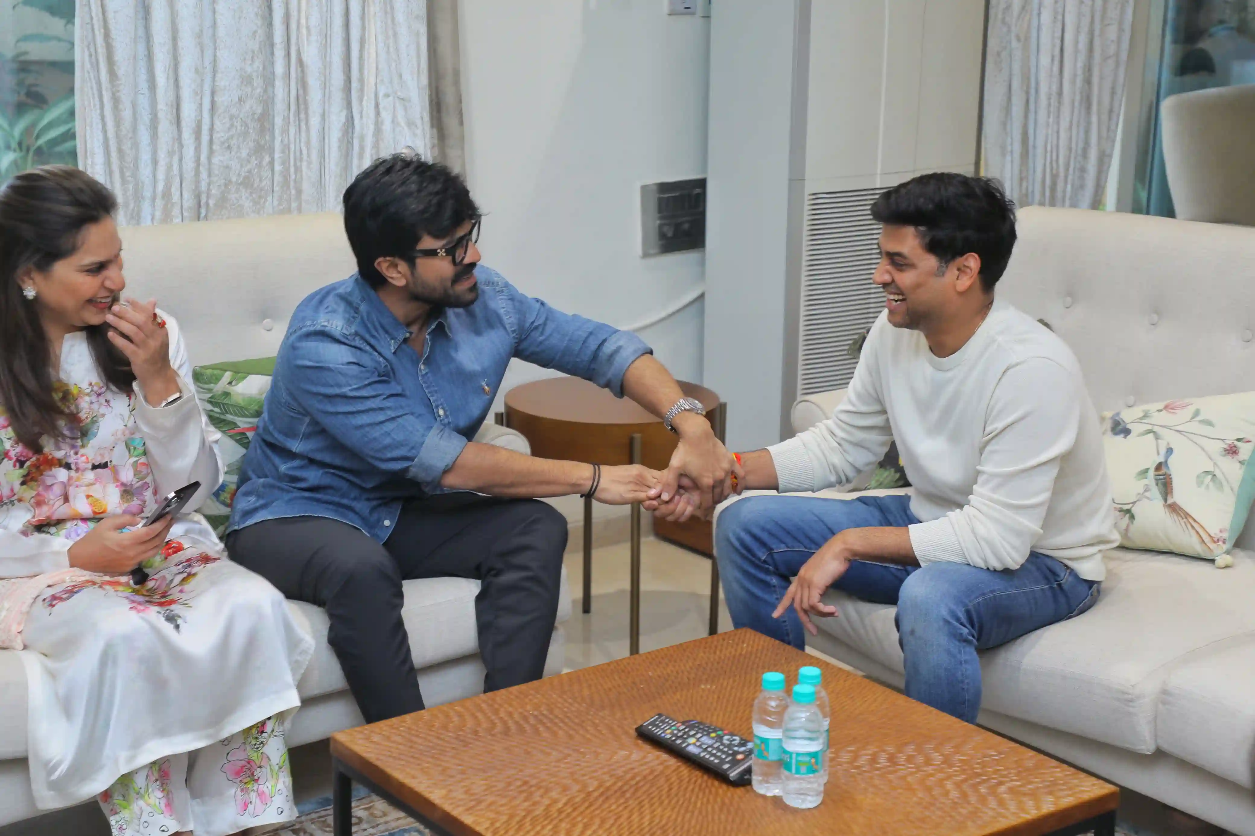 Ram Charan and Upasana meets Maharashtra CM Eknath Shinde in Mumbai