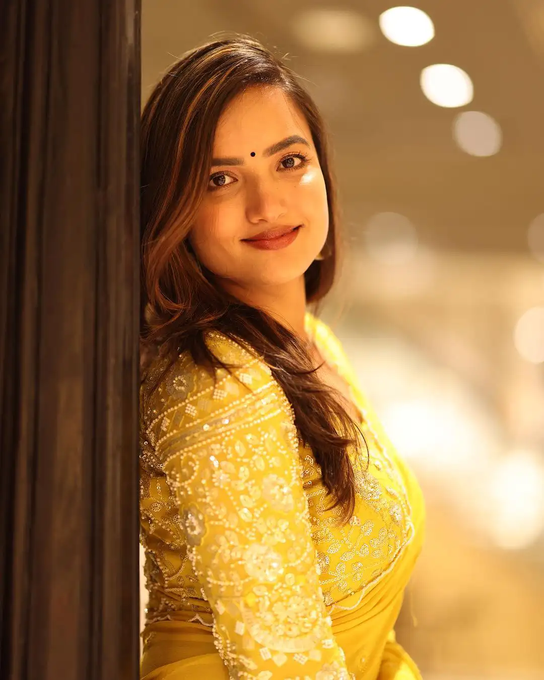 Siri Hanumanthu Shines in Yellow Saree
