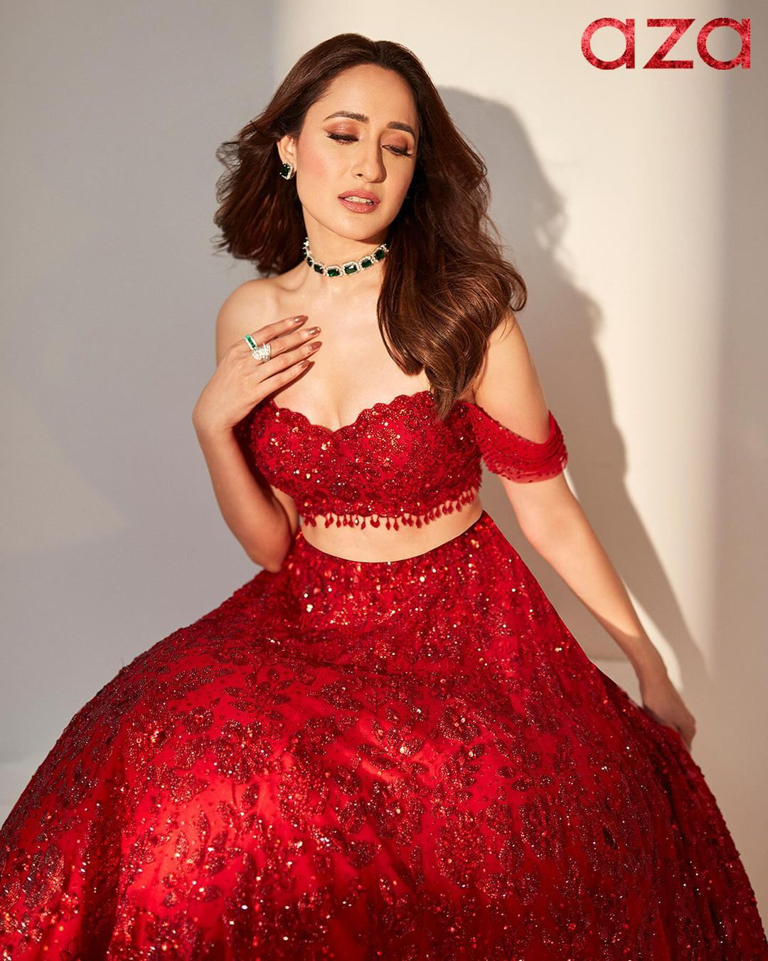 Tollywood Heroine Pragya Jaiswal latest photoshoot for magazine cover