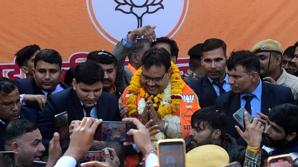 Bhajan Lal Sharma takes oath as Rajasthan CM who was came to cm from sarpanch
