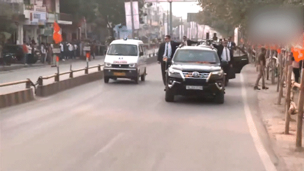 PM Modi convoy gives way to ambulance during Varanasi roadshow