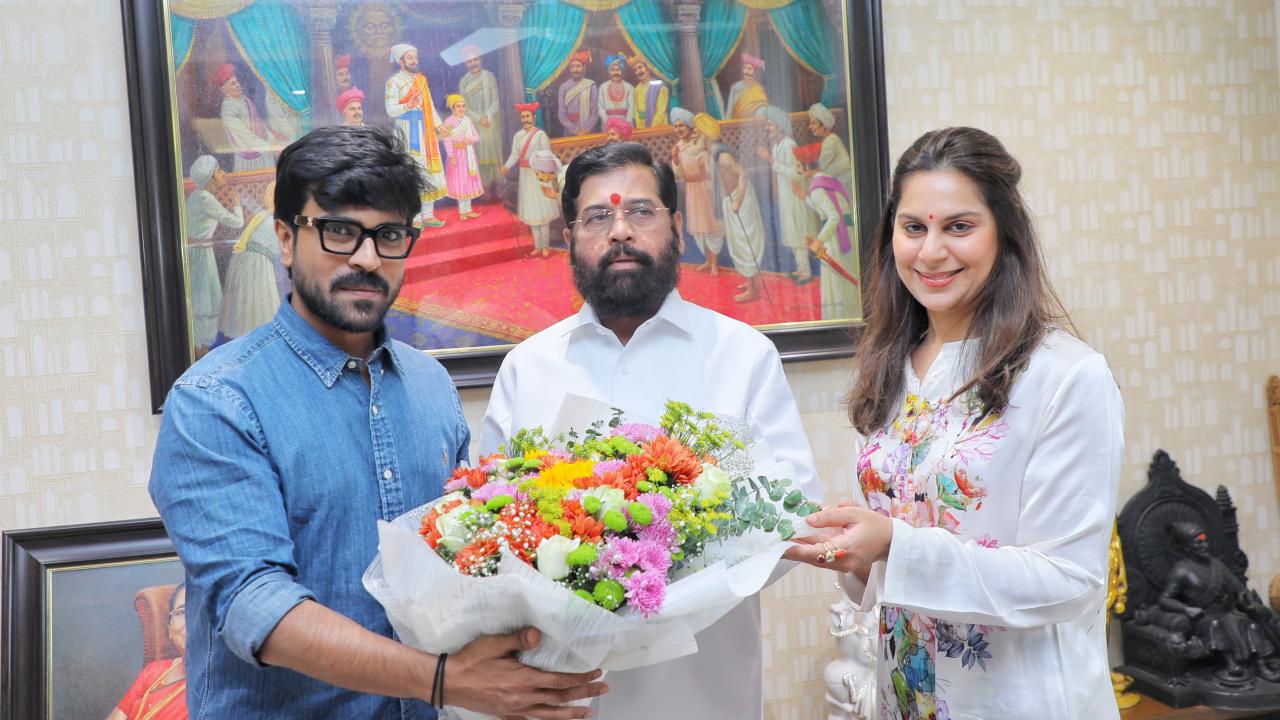 Ram Charan & Upasana : మహారాష్ట్ర సీఎం ఏక్‌నాథ్ షిండేని కలిసిన రామ్ చరణ్, ఉపాసన ఫొటోలు..