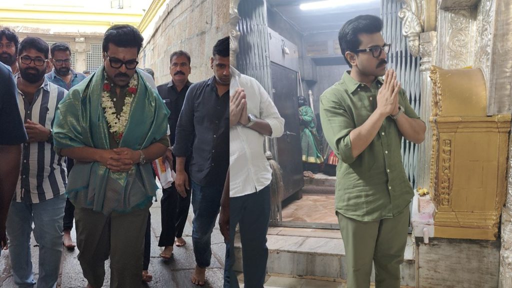 Ram Charan Visits Sri Chamundeshwari temple in Mysore Game Changer Looks goes Viral