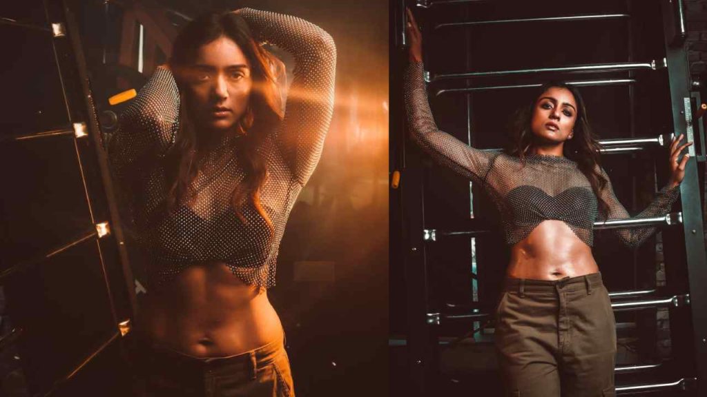 Varun Sandesh Wife Actress Vithika Sheru Shares Six Pack Photos in Social Media