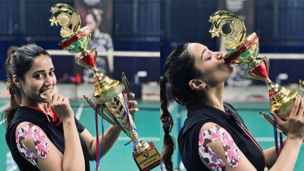 Actress Nivetha Pethuraj Winning state level Badminton Championship Photos goes Viral