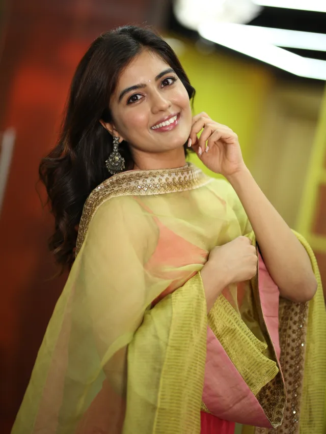 Amritha Aiyer Cute Looks in Hanuman Movie Promotions