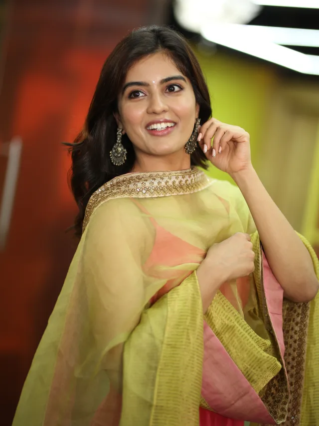 Amritha Aiyer Cute Looks in Hanuman Movie Promotions
