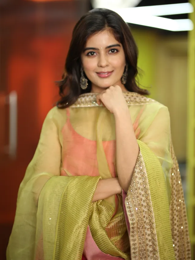 Amritha Aiyer Cute Looks in Hanuman Movie Promotions