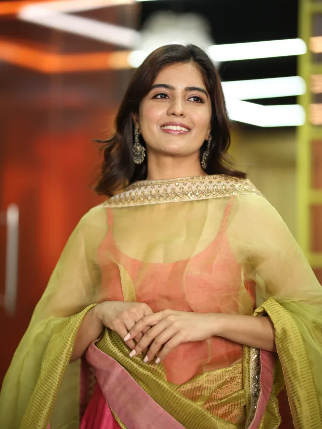 Amritha Aiyer Cute Looks in Hanuman Movie Promotions