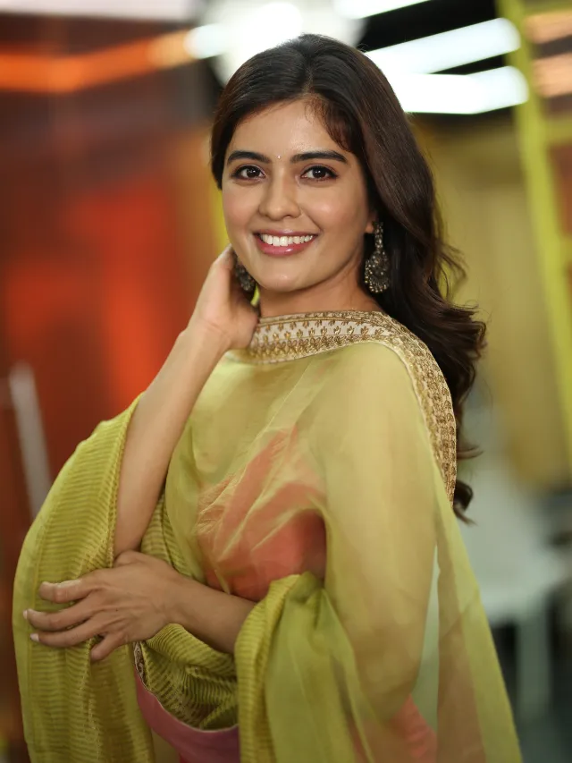 Amritha Aiyer Cute Looks in Hanuman Movie Promotions