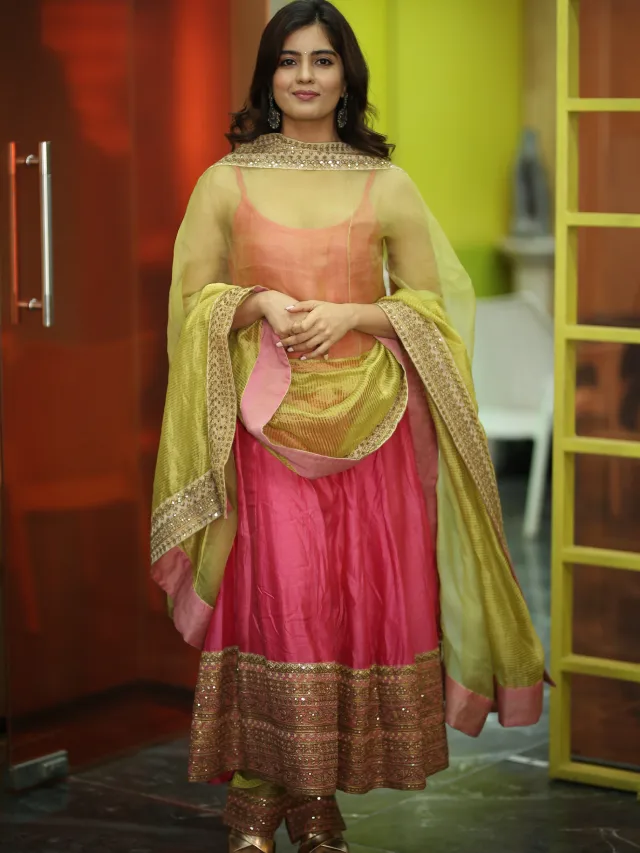 Amritha Aiyer Cute Looks in Hanuman Movie Promotions