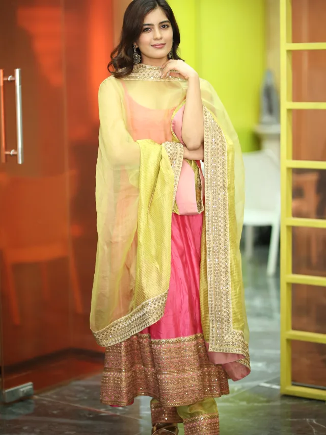 Amritha Aiyer Cute Looks in Hanuman Movie Promotions