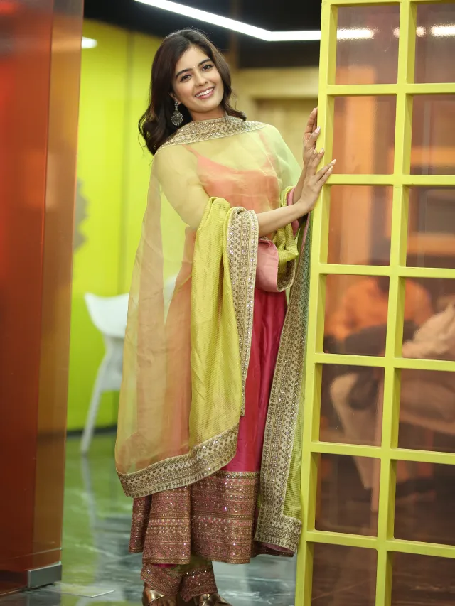 Amritha Aiyer Cute Looks in Hanuman Movie Promotions