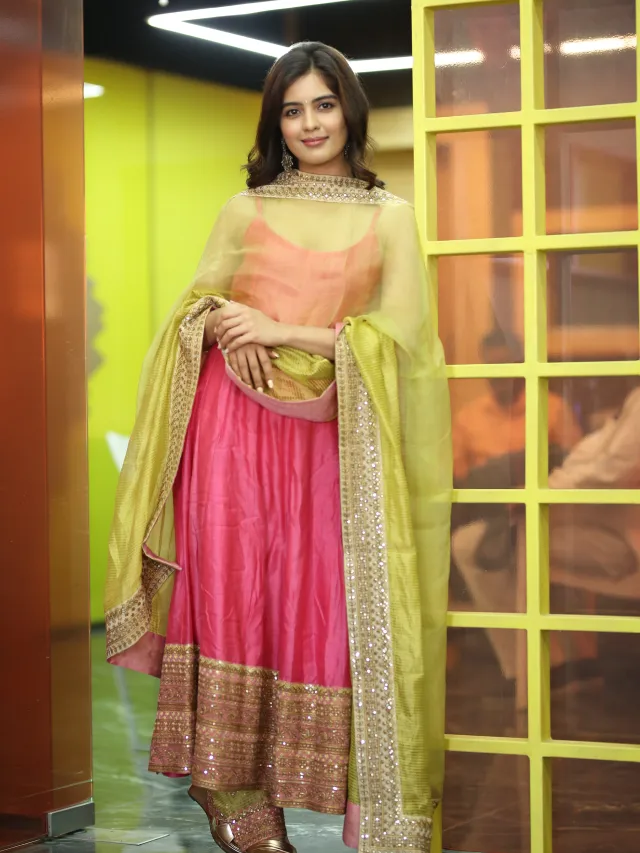 Amritha Aiyer Cute Looks in Hanuman Movie Promotions