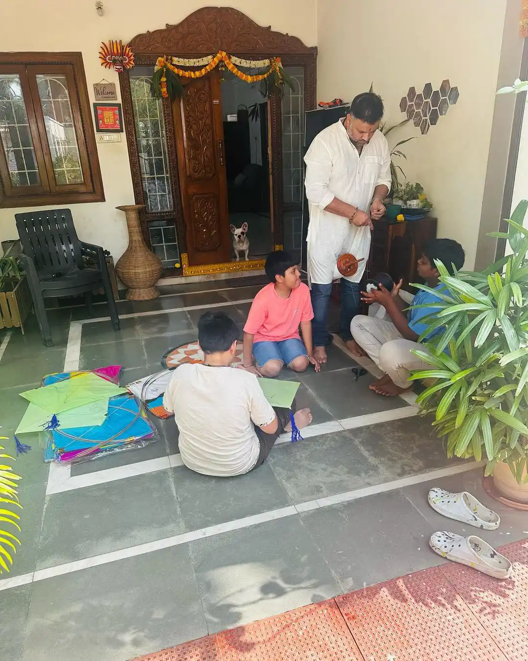 Anasuya Sankranthi Celebrations with Family