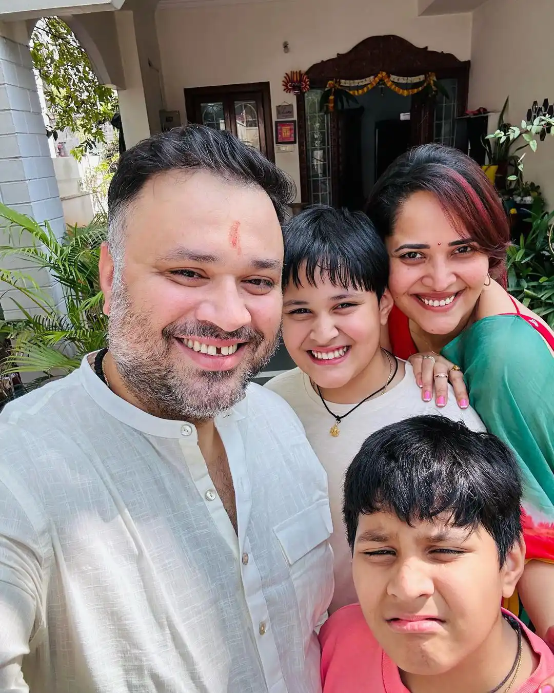 Anasuya Sankranthi Celebrations with Family