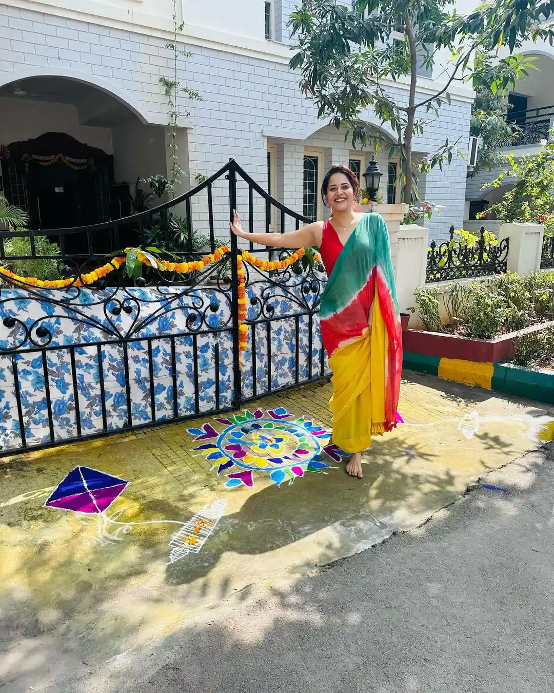 Anasuya Sankranthi Celebrations with Family