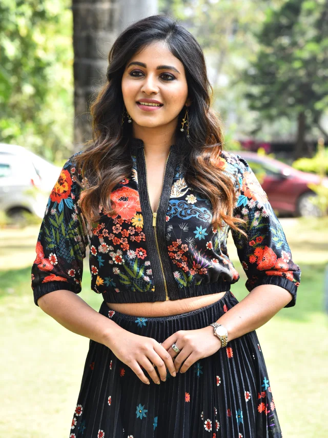 Actress Anjali Shines in Geethanjali Malli Vachhindi Movie First Look Launch Event