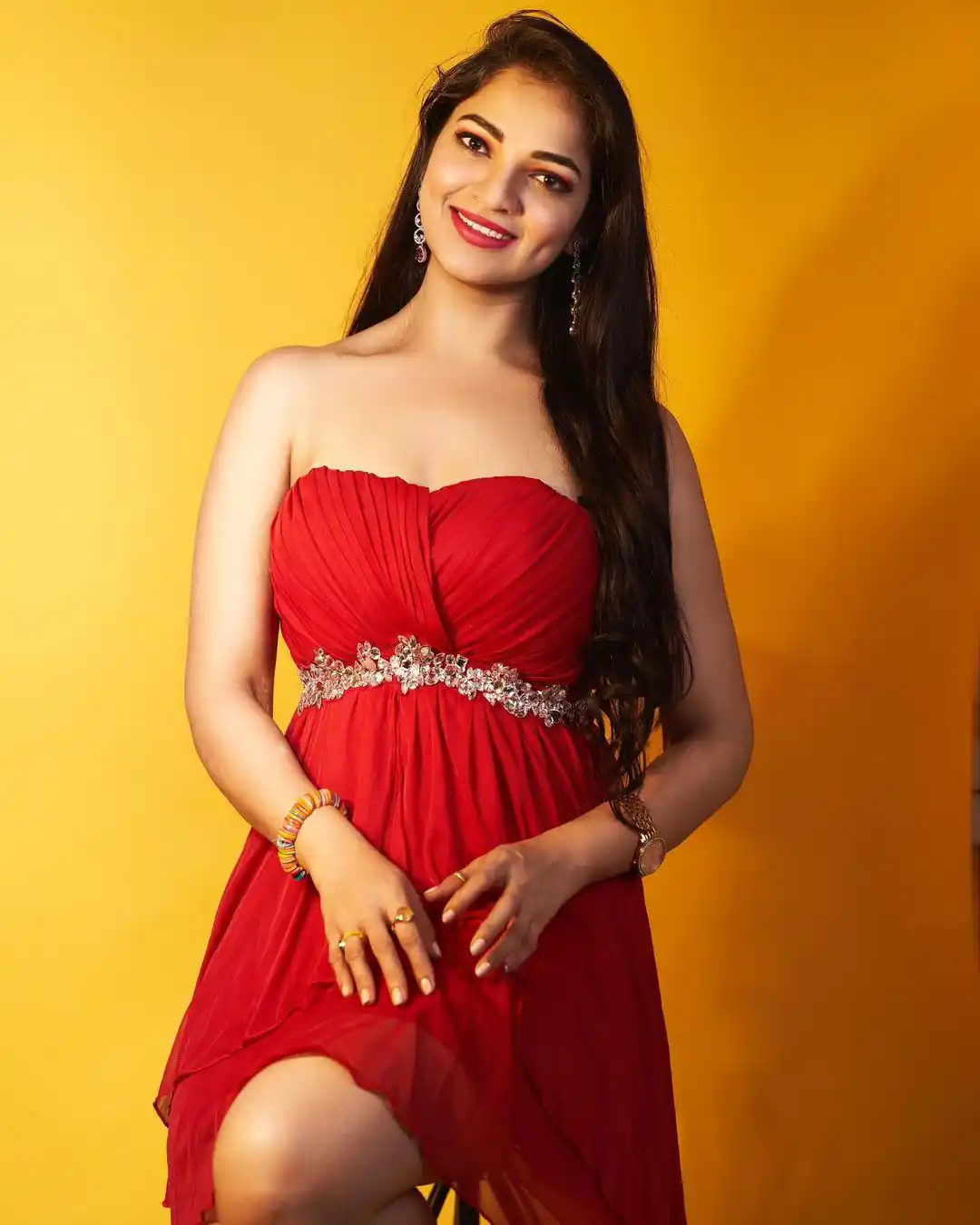 Ashwini Sree Sizzling Photo Shoot in Short Frock