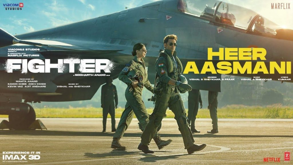 Heer Aasmani song released from Hrithik Roshan Deepika Padukone Fighter Movie