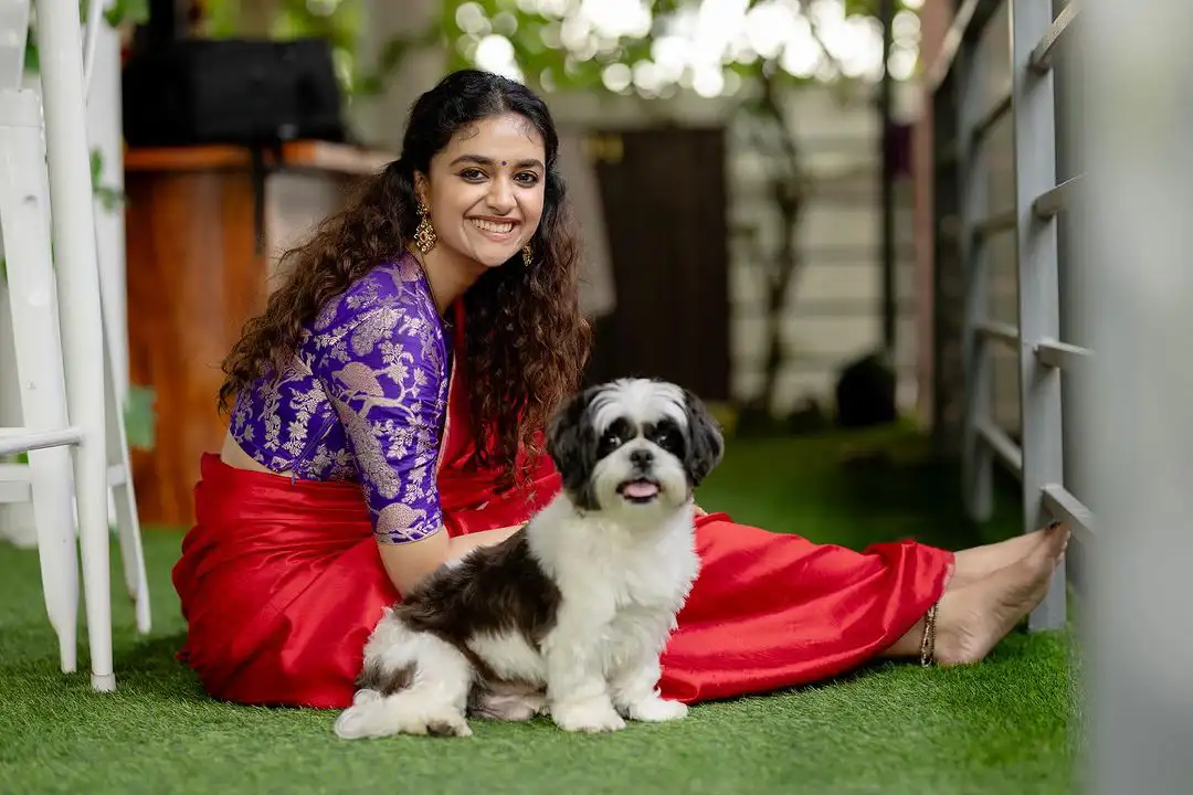 Keerthy Suresh Sankranthi Celebrations with Family and Friends