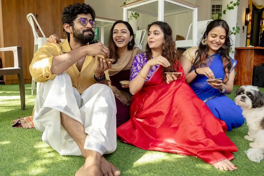 Keerthy Suresh Sankranthi Celebrations with Family and Friends