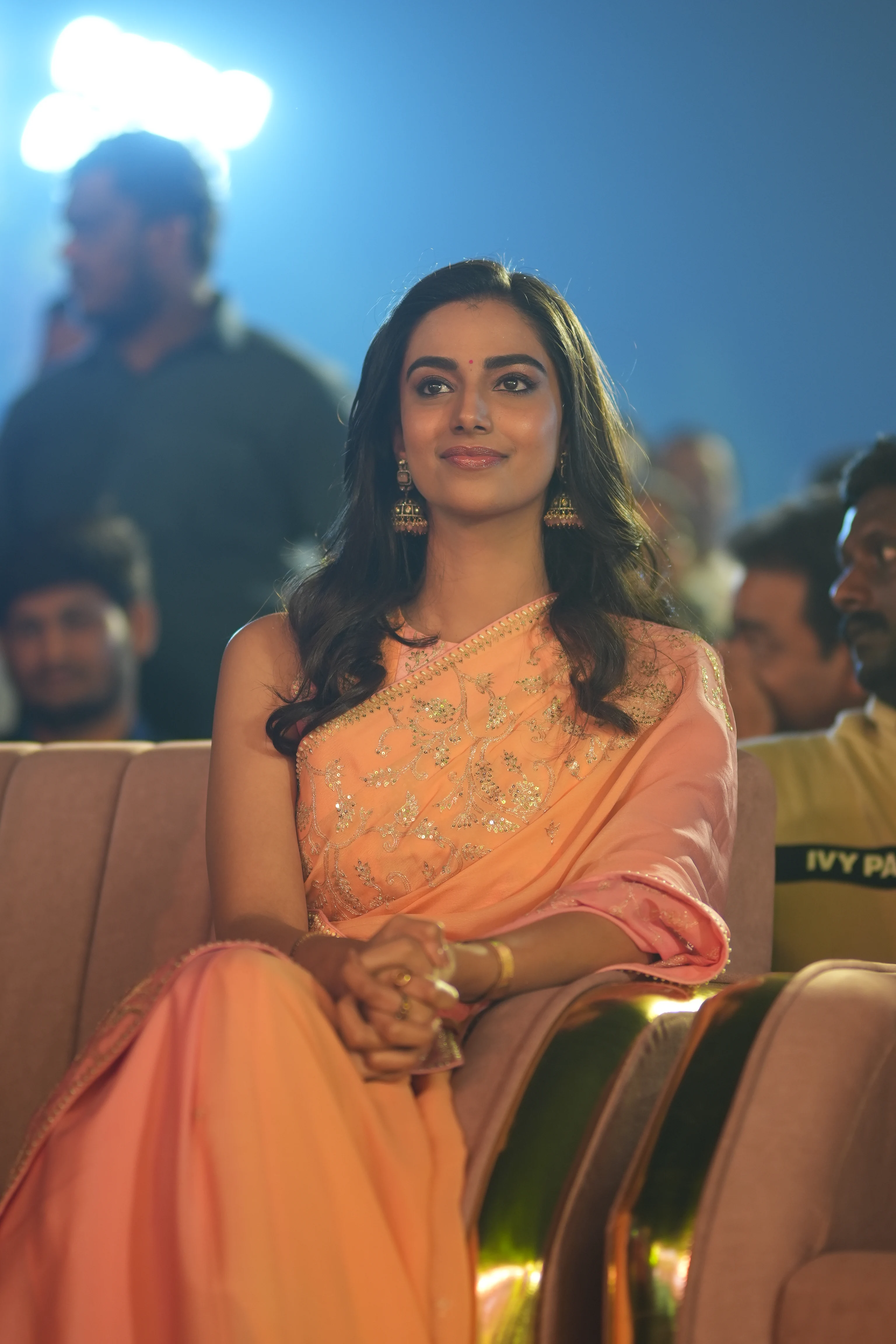 Mahesh Babu Sreeleela Meenakshi Chaudhary Photos at Guntur Kaaram pre release event