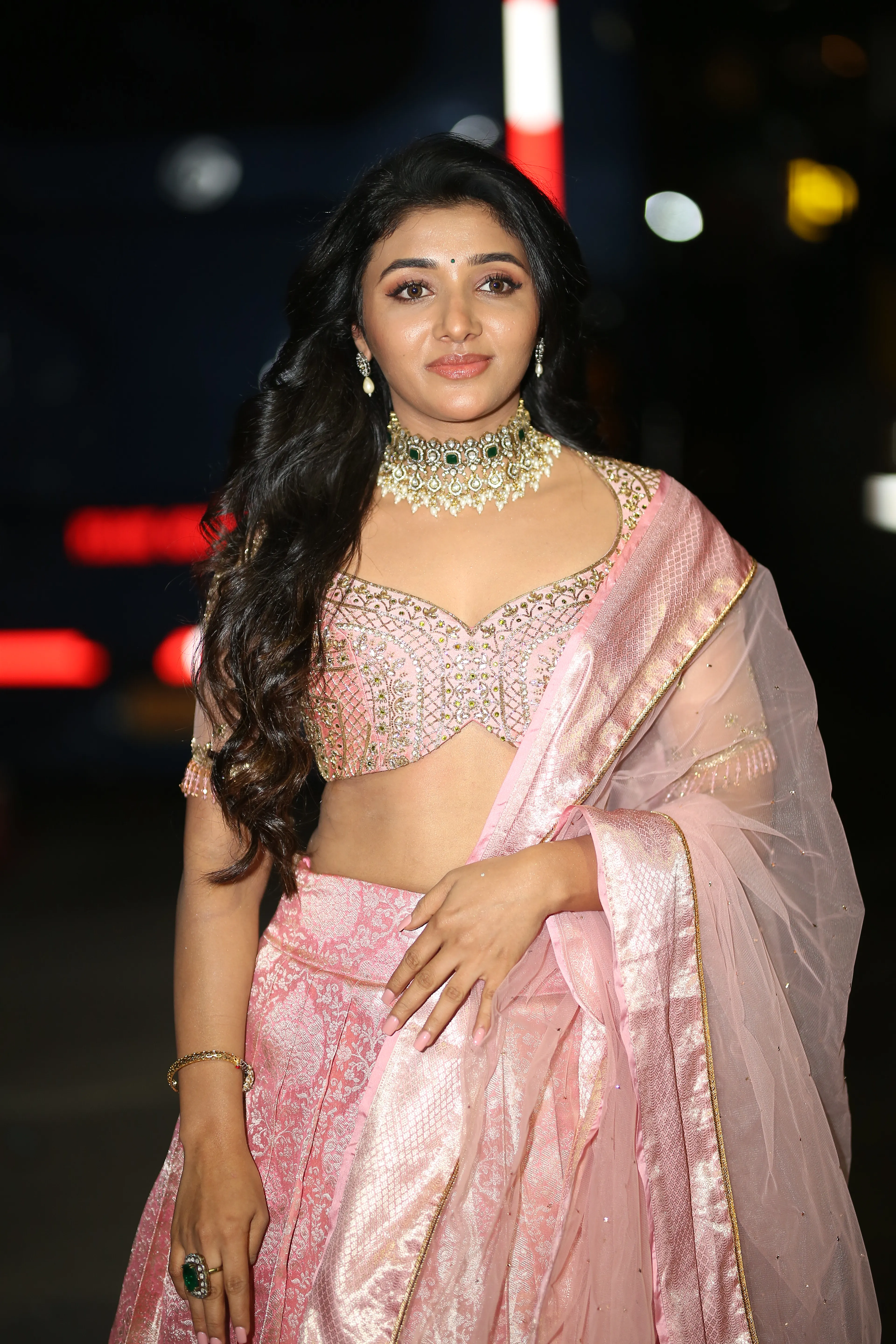 Mirnaa Menon Photos at Nagarjuna Naa Saami Ranga Movie Pre Release Event