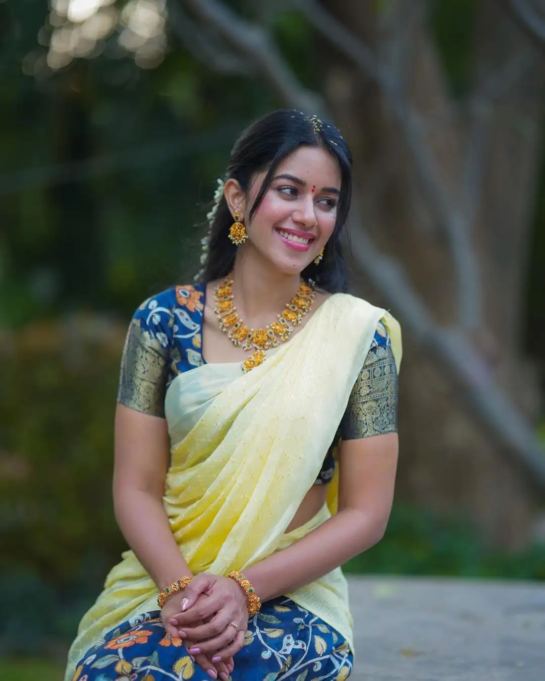 Mirnalini Ravi Sankranthi Special Photos in Half Saree