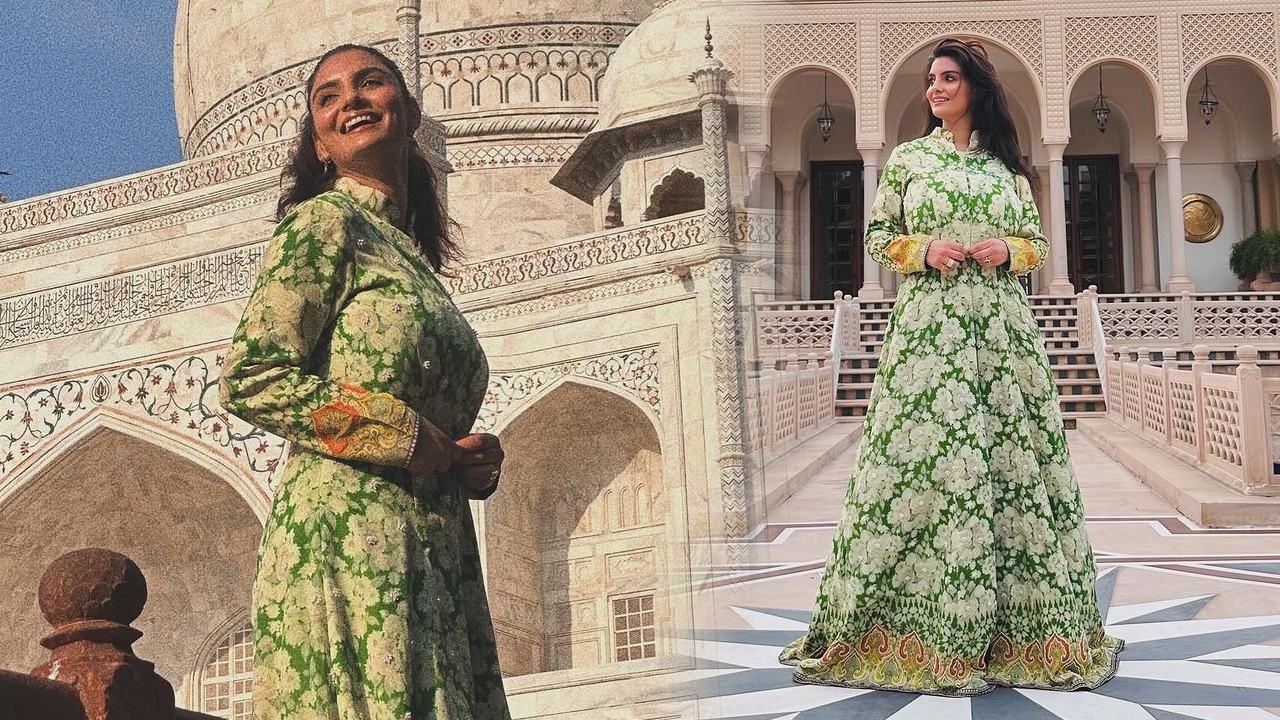 Anveshi Jain : తాజ్ మహల్ ముందు అన్వేషి అందాలు..