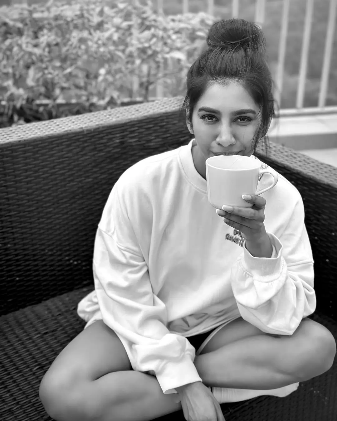 Nabha Natesh Chilling in Evening with Coffee