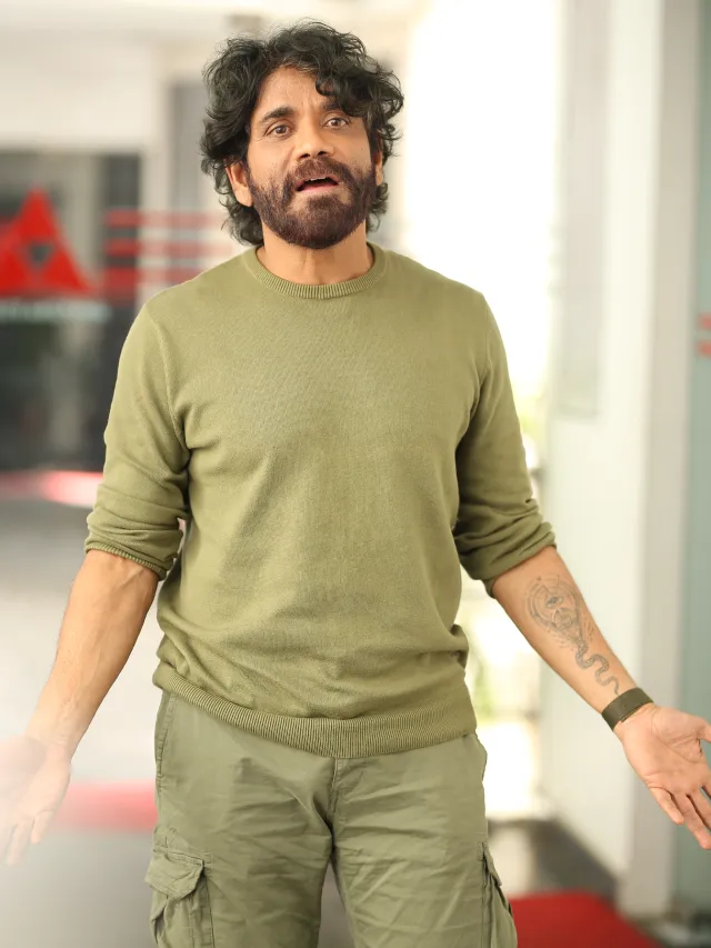 Akkineni Nagarjuna Smiles at Naa Saami Ranga Movie Promotions