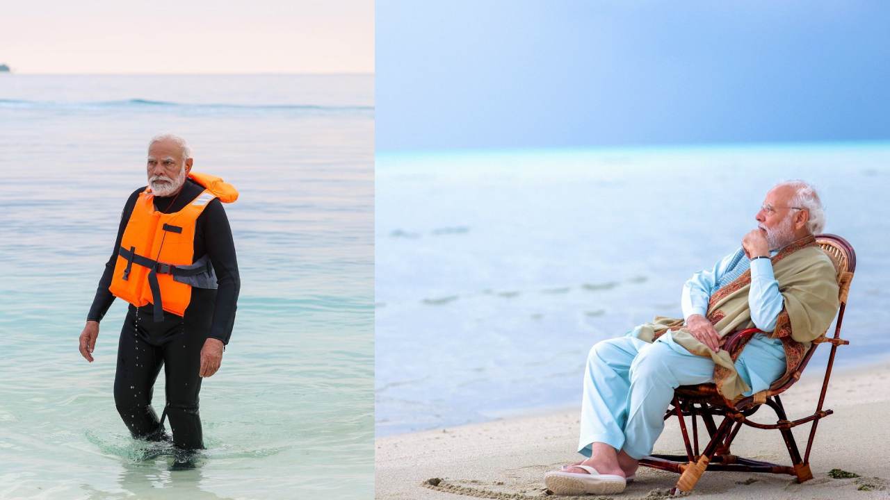 Narendra Modi : లక్షద్వీప్‌ బీచ్‌లలో ప్రధాని నరేంద్ర మోదీ పర్యటన ఫొటోలు..