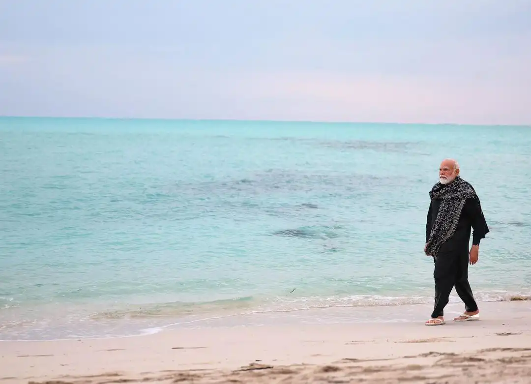 Narendra Modi Visits Lakshadweep pristine beaches