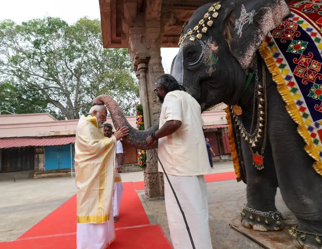 PM Narendra Modi Visits Tamilnadu Temples