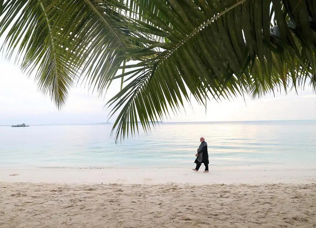 Narendra Modi Visits Lakshadweep pristine beaches