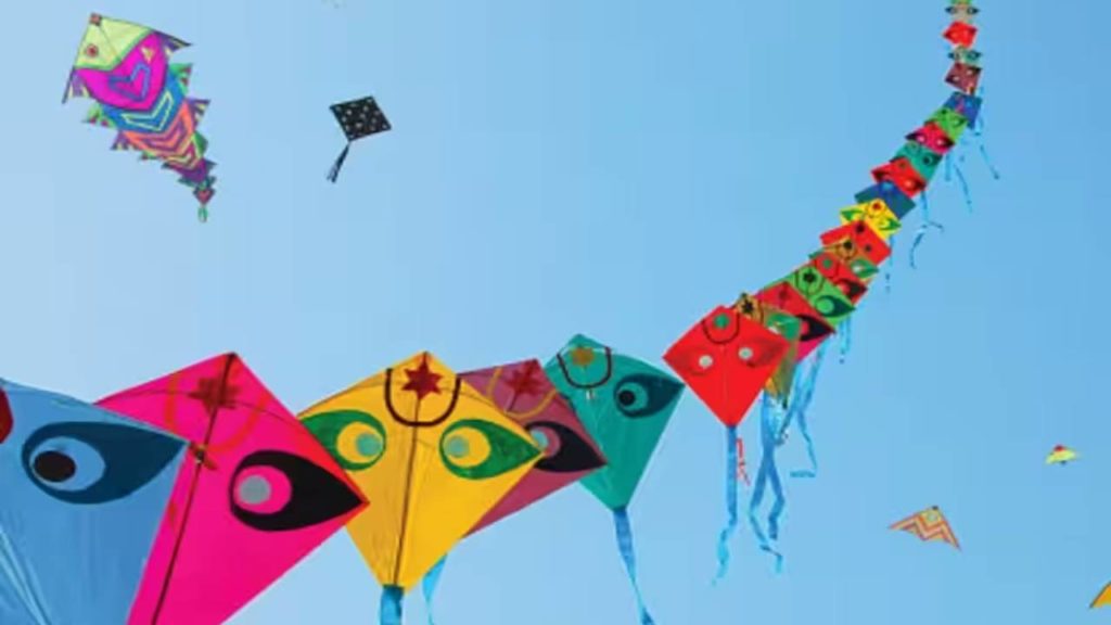 Flying Kites on Makar Sankranti