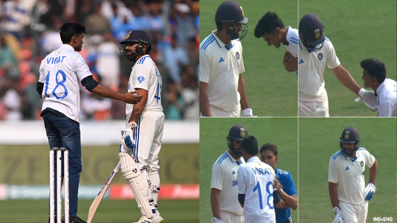Rohit Sharma : విరాట్ కోహ్లీ జెర్సీ ధరించి రోహిత్ శర్మ కాళ్లకు దండం పెట్టిన అభిమాని.. వీడియో వైరల్ Rohit Sharma : విరాట్ కోహ్లీ జెర్సీ ధరించి రోహిత్ శర్మ కాళ్లకు దండం పెట్టిన అభిమాని.. వీడియో వైరల్