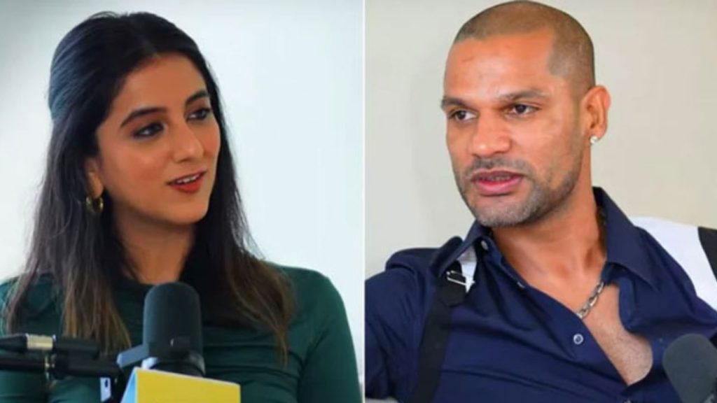 Shikhar Dhawan’s cheeky pun for anchor Karishma Mehta