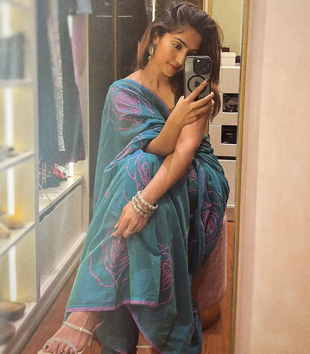 Reba Monica John Simple Looks in Saree