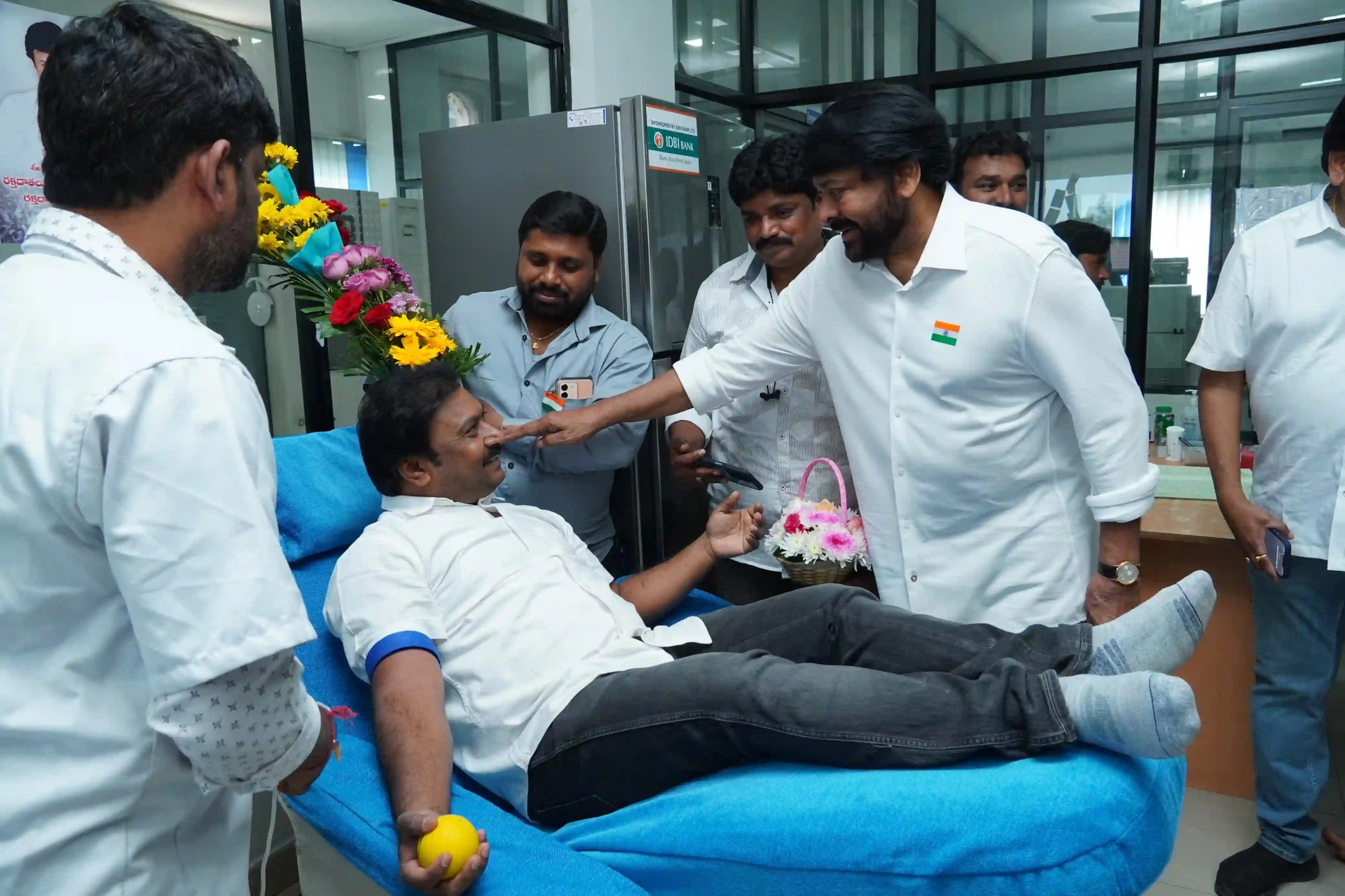 Republic day celebrations at Chiranjeevi Boold Bank