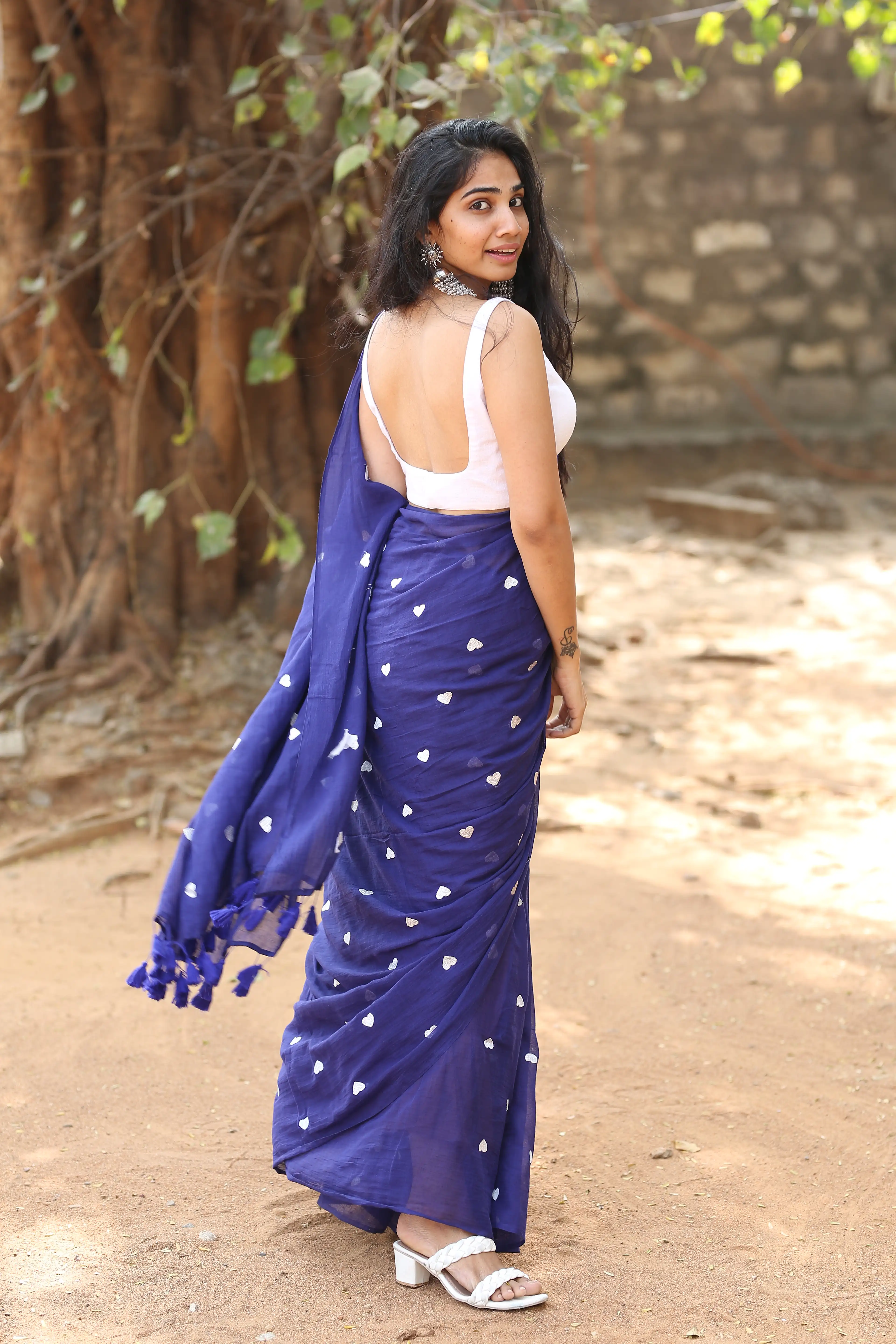 Shagnasri Venun saree photos at Prabhutva Junior Kalasala Movie event