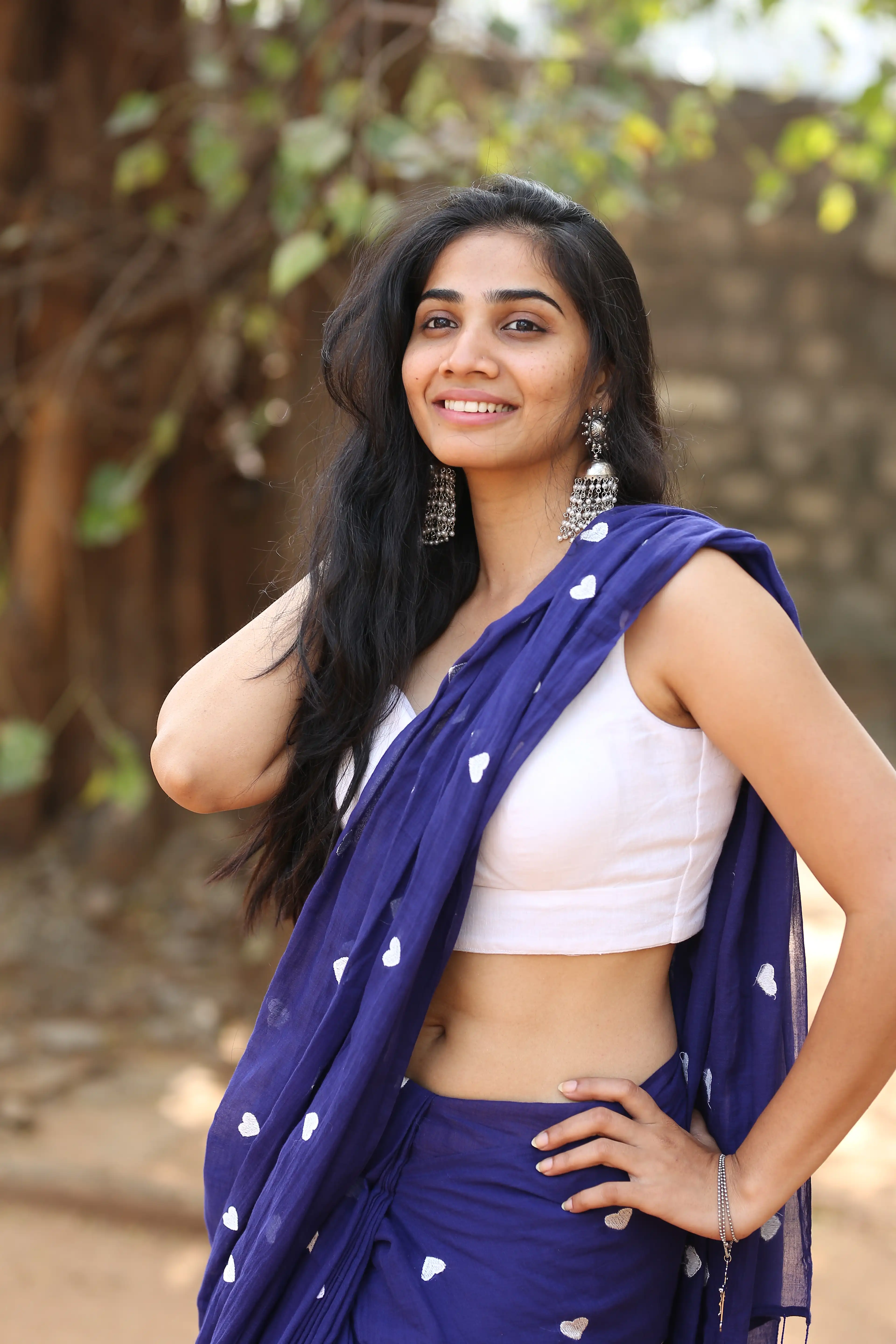 Shagnasri Venun saree photos at Prabhutva Junior Kalasala Movie event