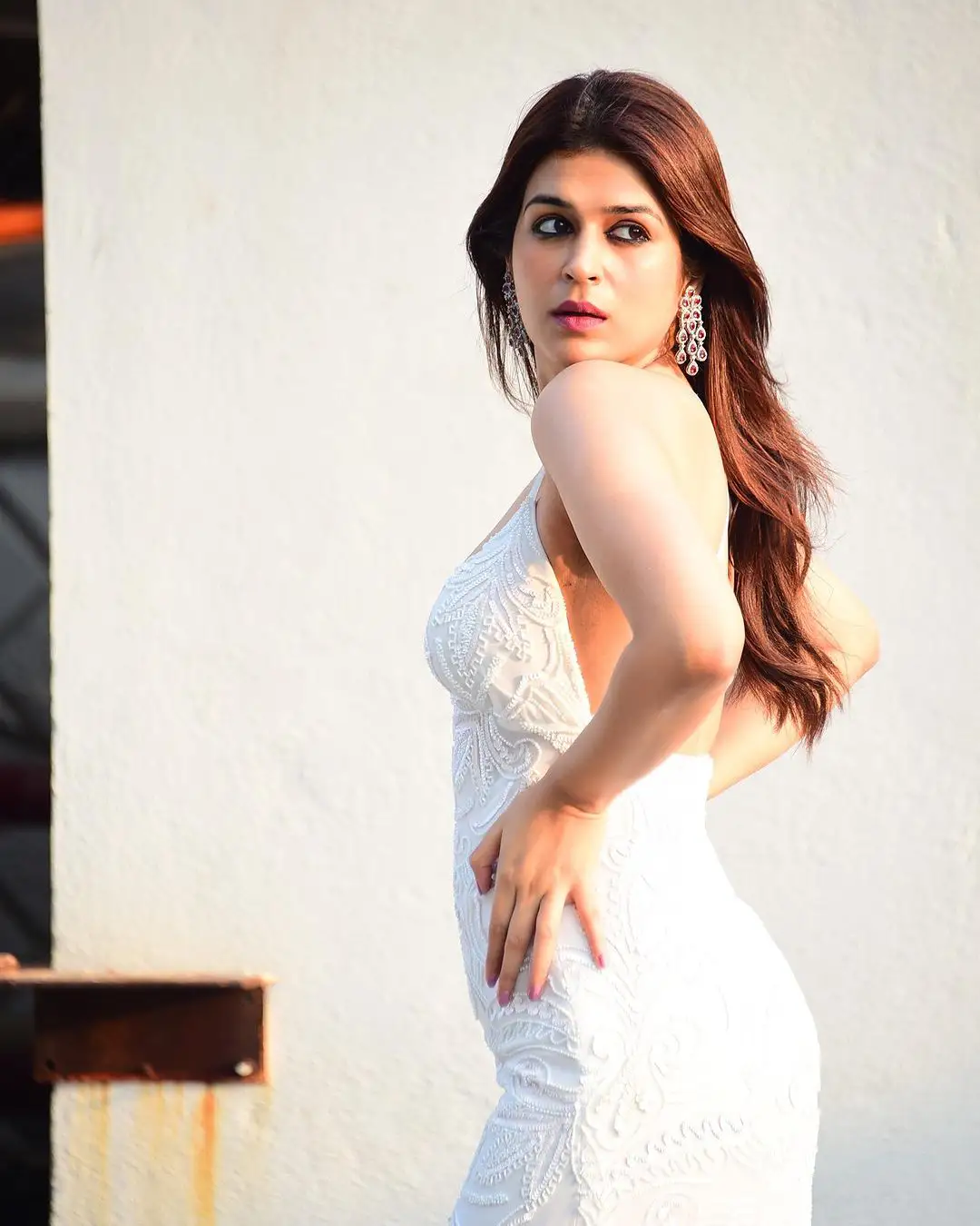 Shraddha Das Stunning Looks in White Dress