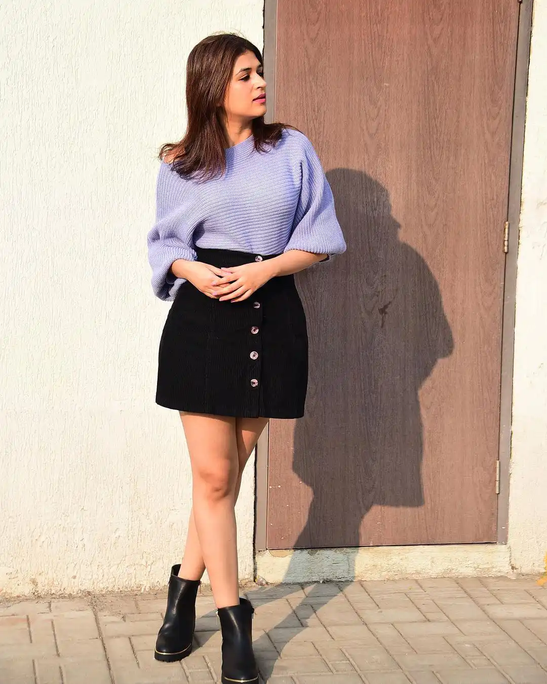 Shraddha Das Stunning Looks in Short Skirt Dress