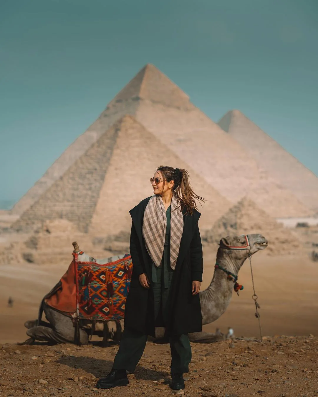 Sonakshi Sinha Stylish Looks at Egypt Pyramids