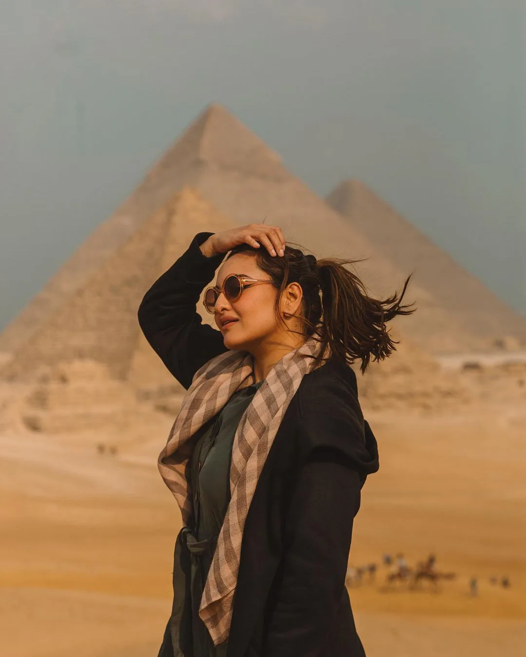 Sonakshi Sinha Stylish Looks at Egypt Pyramids