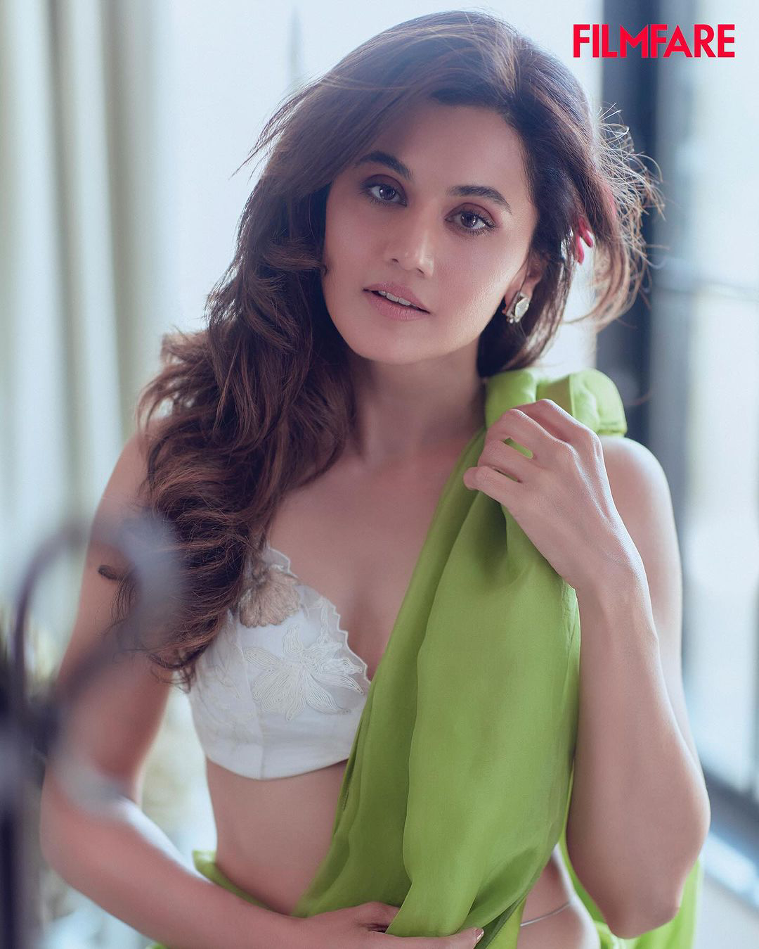 Taapsee Pannu saree photoshoot for filmfare magazine cover page