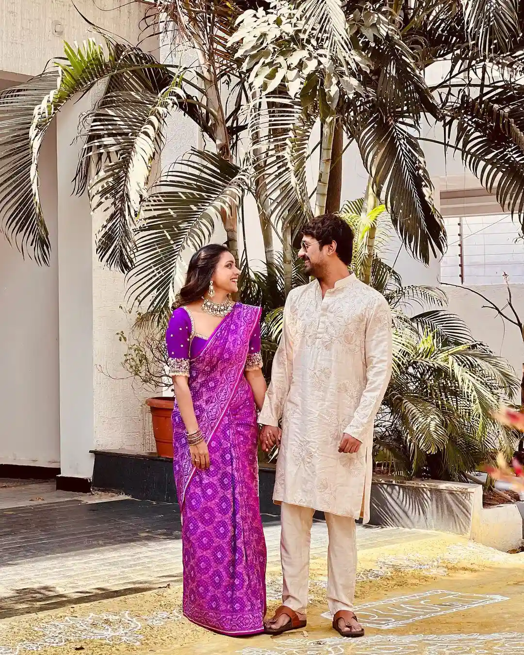 Varun Sandesh Vithika Sheru Sankranthi Special Traditional Couple Photo Shoot