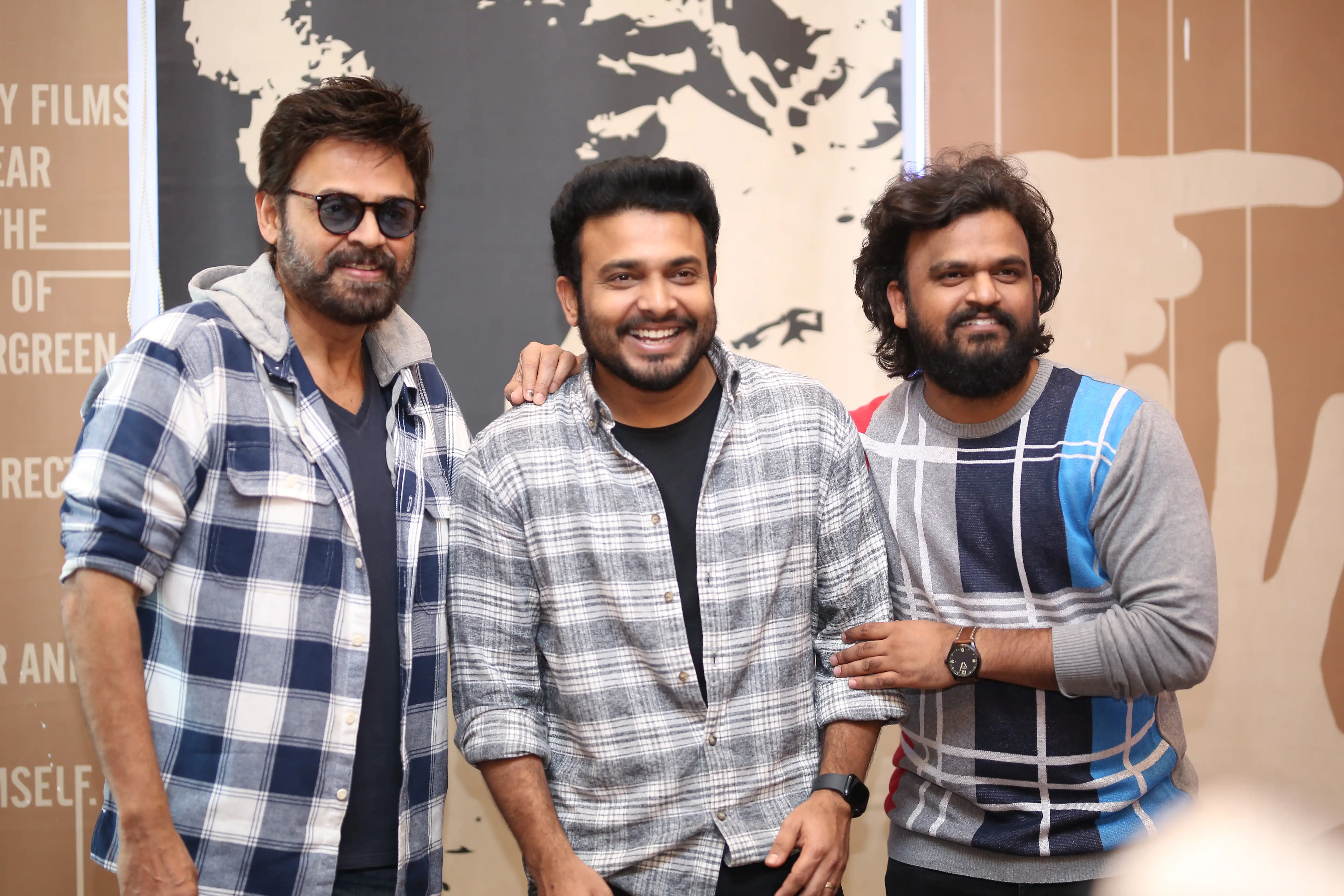 Venkatesh stylish looks at Saindhav Trailer launch event